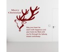 Christmas Wall Decal Quote Merry Christmas Deer Animal Mural Pvc Wall Sticker Room Wall Glass Door Decor Shop Window Decoration